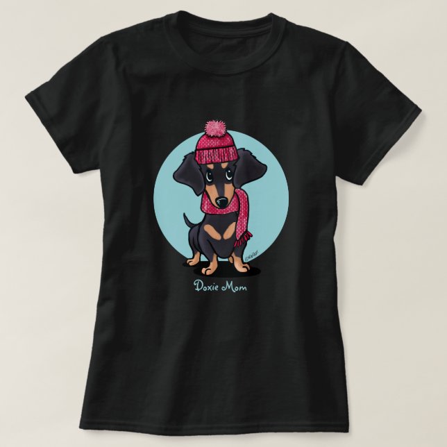 T - Shirt der Dackel Black and Tan (Design vorne)