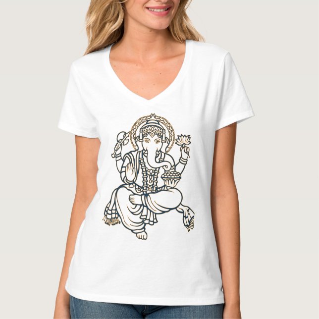 T-Shirt der Damen-Ganesh (Vorderseite)