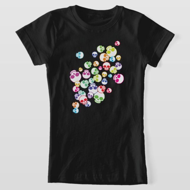 T - Shirt der farbenfrohen Schädel (Ablage )