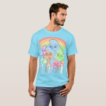 T - Shirt der farbenfrohen Whimsikkreaturen