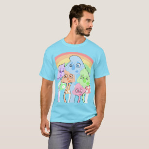 T - Shirt der farbenfrohen Whimsikkreaturen