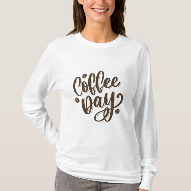 T - Shirt der Frauen am Kaffeetag (Vorderseite)