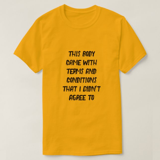 T - Shirt der Geschäftsbedingungen (Design vorne)