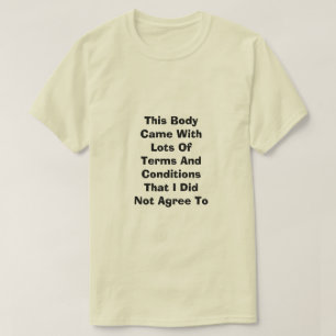 T - Shirt der Geschäftsbedingungen