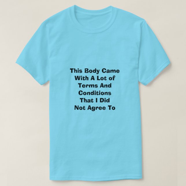 T - Shirt der Geschäftsbedingungen (Design vorne)
