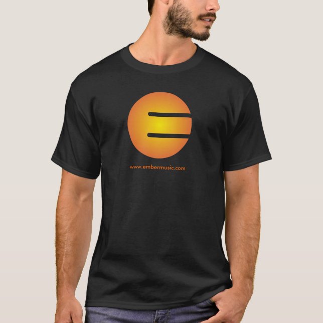 T - Shirt der Glut-Musik-"Steigungs-E" - (Vorderseite)