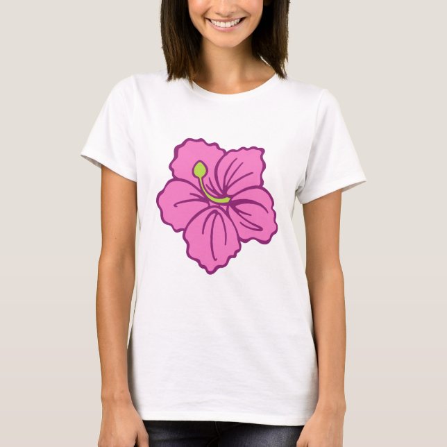 T - Shirt der hawaiianischen Blume (Vorderseite)