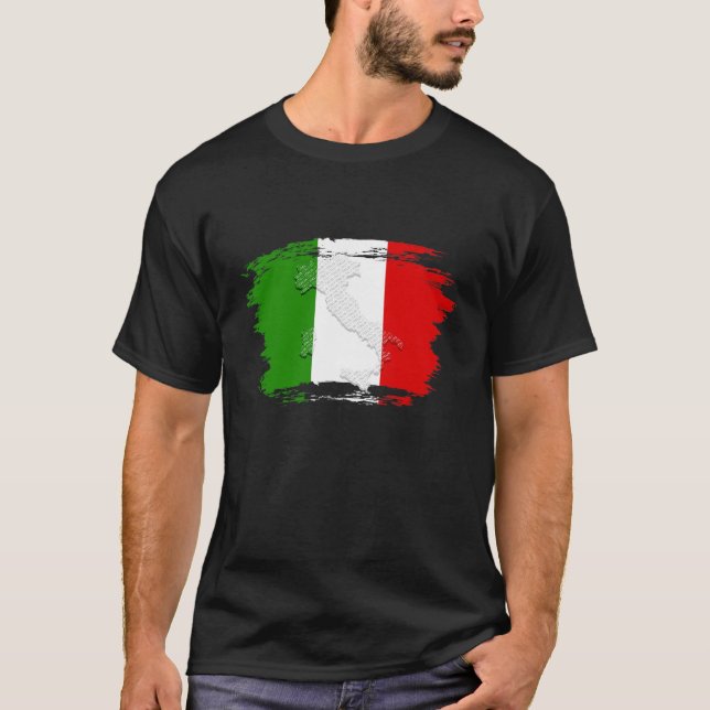 T - Shirt der italienischen Flagge (Vorderseite)