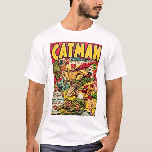 T - Shirt der Katze-Man-Comic-#14 (Vorderseite)
