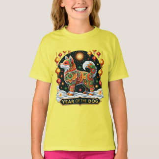 T - Shirt der Kinder für das Jahr des Hundes - Fei