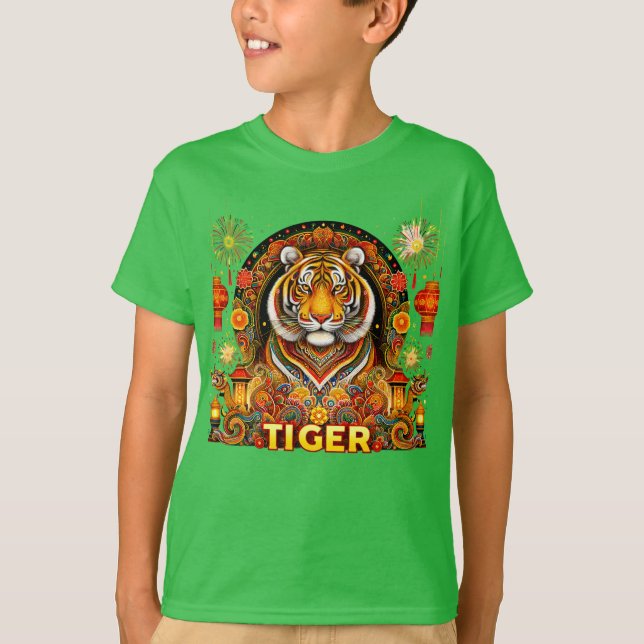 T - Shirt der Kinder für das Jahr des Tigers (Vorderseite)