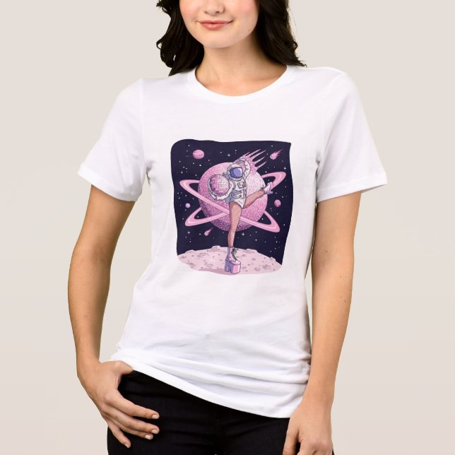 T-Shirt der Kosmischen Diskothek 💫 💖 Tri-Blend Shirt (Vorderseite)