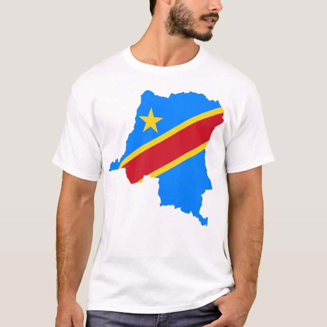 T-Shirt der Länderflagge der Demokratischen Republ (Vorderseite)