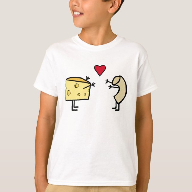 T - Shirt der Liebe Macaroni und Käse (Vorderseite)