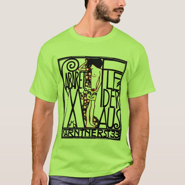 T - Shirt der Männer: Jugendstil - Cabaret Flederm (Vorderseite)
