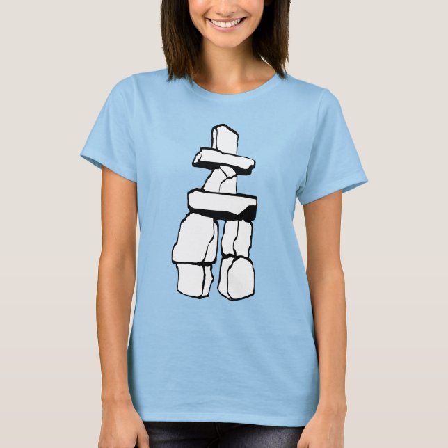T - Shirt der Mutterkunst Inuit Inukshuk Shirt (Vorderseite)