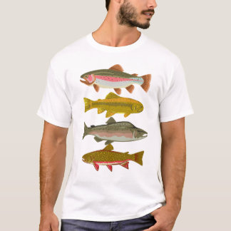 T-Shirt der nordamerikanischen Trout Lover: Celebr