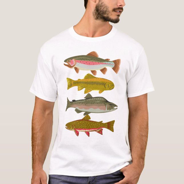 T-Shirt der nordamerikanischen Trout Lover: Celebr (Vorderseite)