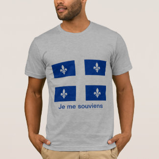 T - Shirt der Quebec-Flagge - kein Hintergrund