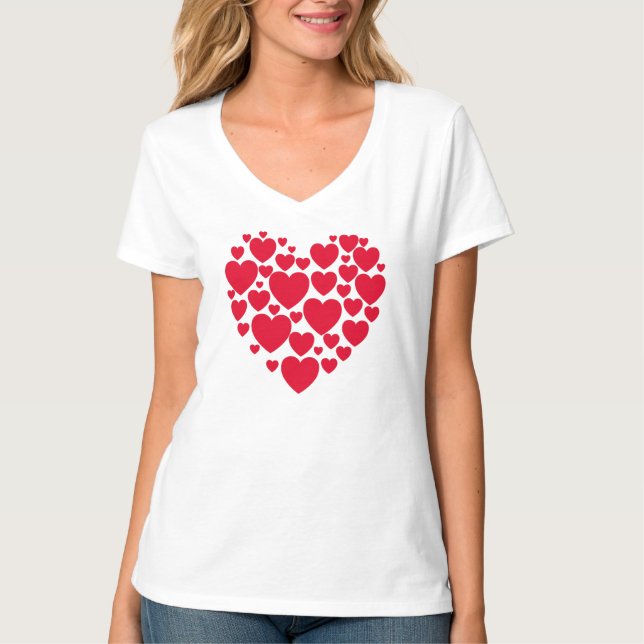 T - Shirt der Roten Herzen (Vorderseite)