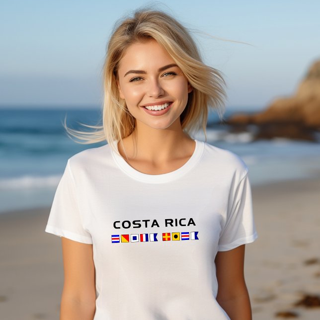 T - Shirt der Seeschifffahrtsflaggen von Costa Ric (Von Creator hochgeladen)