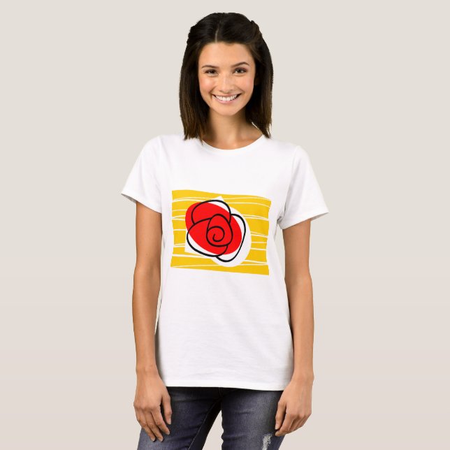 T - Shirt der spanischen Rose (Vorne ganz)