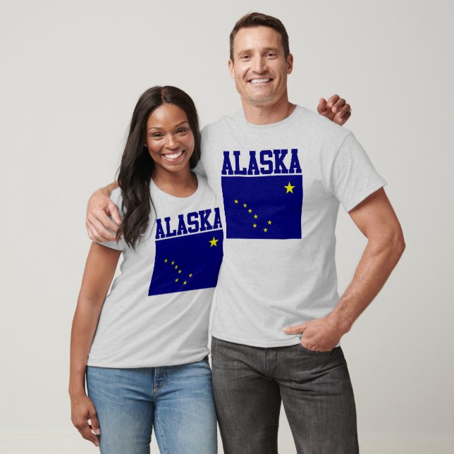 T - Shirt der Staatsflagge Alaska (Unisex)