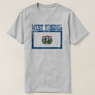 T - Shirt der Staatsflagge West Virginia (in Bedrä