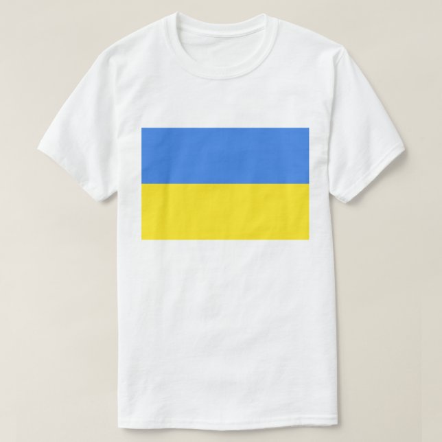 T - Shirt der ukrainischen Fahne unterstützt die F (Design vorne)
