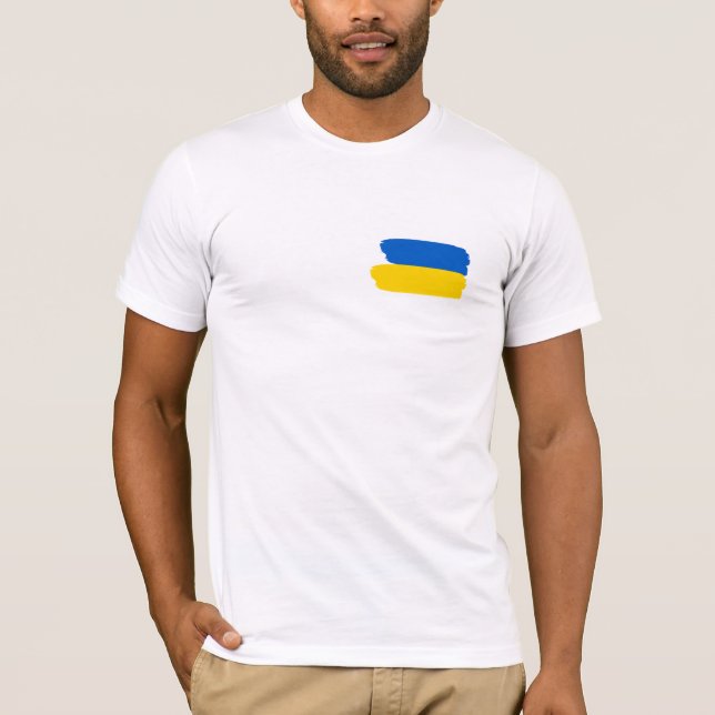 T - Shirt der ukrainischen Flagge (Vorderseite)