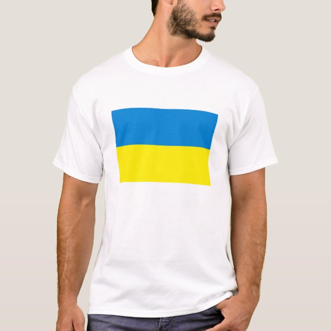 T - Shirt der ukrainischen Flagge (Vorderseite)