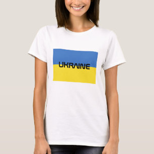 T - Shirt der ukrainischen Flagge