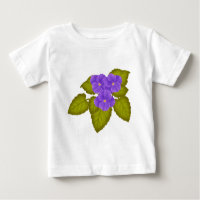 T - Shirt der Usambaraveilchen-der lila Kinder