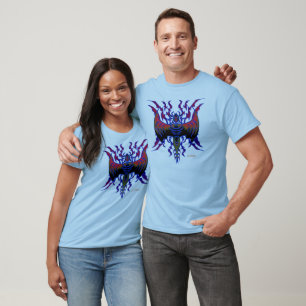 T-Shirt der V-Hals der Drache-Stammes- Männer