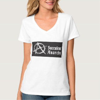 T - Shirt der V-Hals der saftigen Anarchie-Frauen