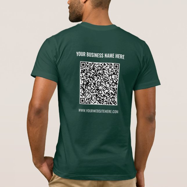 T - Shirt der Website für benutzerdefinierte QR-Co (Rückseite)