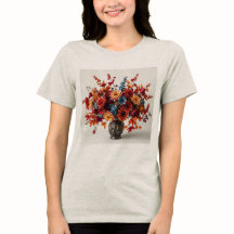 T - Shirt der weiblichen Herbst-Bouquet-Trimixe