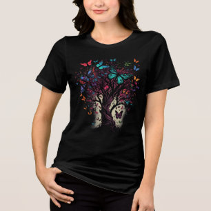 T - Shirt der weiblichen Schmetterlingsmühle