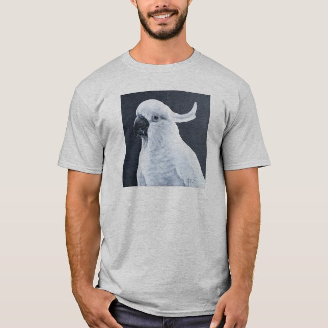 T - Shirt des Cockatoo-B&W (Vorderseite)