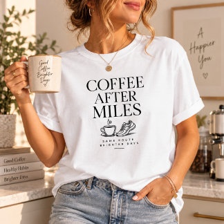 T-Shirt des Coffee After Miles Run Club