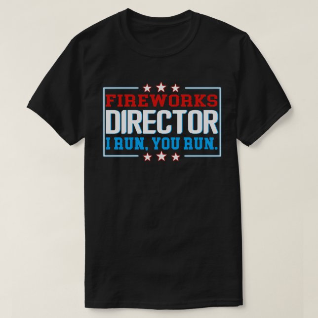 T - Shirt des Feuerwerksdirektors am 4. Juli (Design vorne)