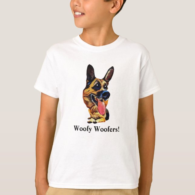 T - Shirt des Funny German Shepherd Boy (Vorderseite)