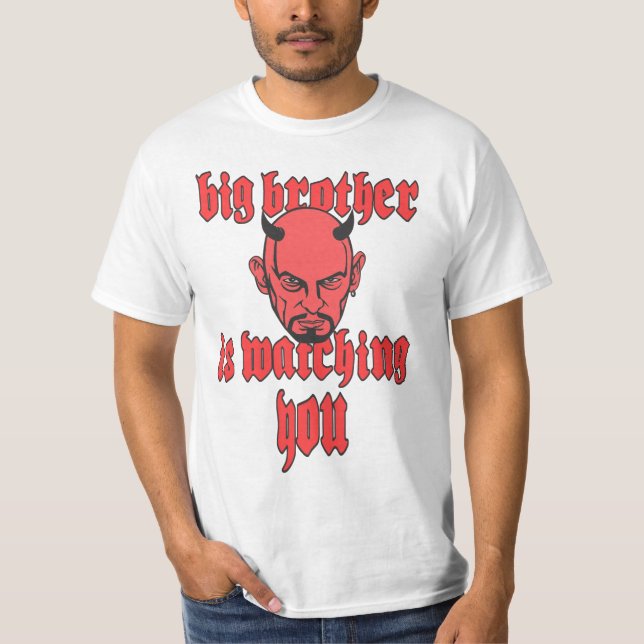 T-Shirt des großen Bruder-(Version Anton Lavey) (Vorderseite)