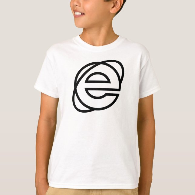T-Shirt des Internet Explorer-Symbols (Vorderseite)
