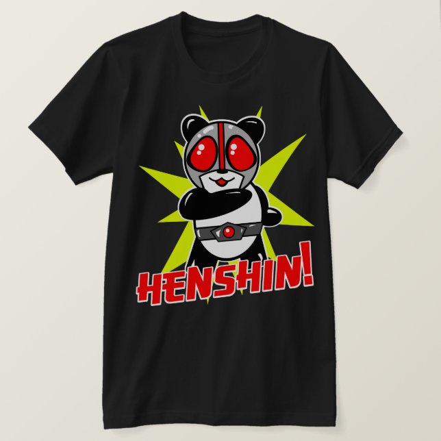 T-SHIRT DES KAMEN RAMEN-PANDA-HENSHIN (Design vorne)