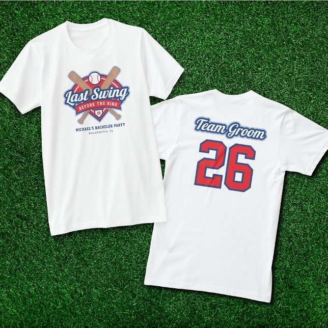 T - Shirt des letzten Swing Baseball-Bachelor-Team (Von Creator hochgeladen)