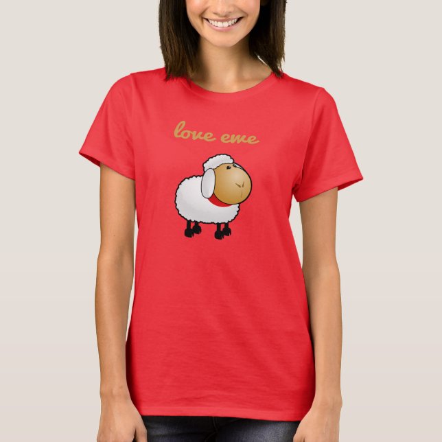 T-Shirt des Liebe-Mutterschaf-(Sie) (Vorderseite)