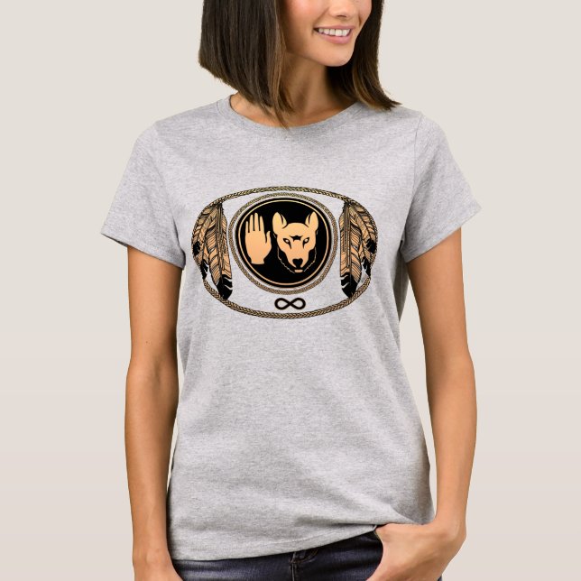 T - Shirt des Metis Pride Nations Rebellion Wolf (Vorderseite)