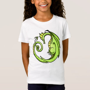 T - Shirt des niedlichen, schläfrig-grünen Drachen