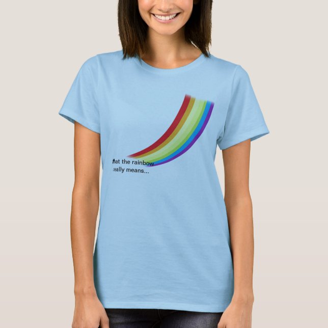 T - Shirt des Regenbogen-W/Scripture (Vorderseite)